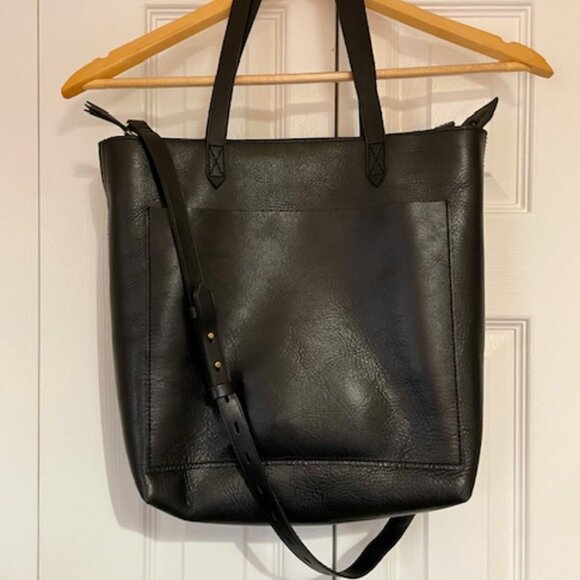Madewell Zip-Top Medium Transport Tote in Black - Picture 2 of 5